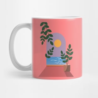 Ocean view from window Mug